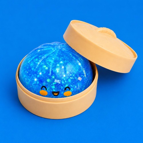 Crazy Fun Blue Holographic Squishy Dumpling Toy