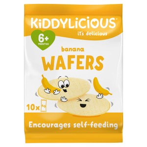 Kiddylicious Banana Maxi Wafers Baby Snacks 10x4g