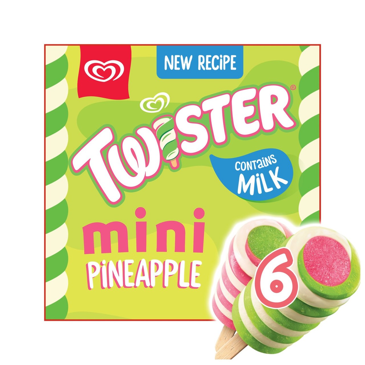 Twister Mini Pineapple Ice Cream Lollies 6 x 50ml