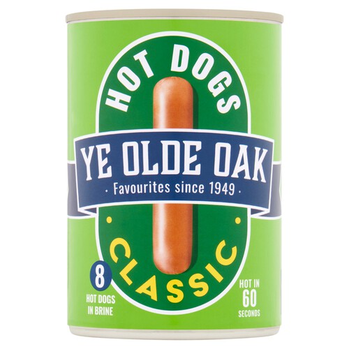 Ye Olde Oak 8 Hot Dogs in Brine (400g)