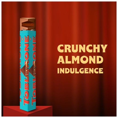 Toblerone Crunchy Almonds Chocolate With Honey & Almond Nougat Bar 340g