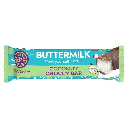 Buttermilk Plant Powered Dairy Free Vegan Coconut Choccy Bar 