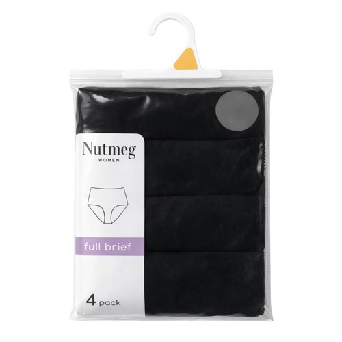 Nutmeg Size 16 Ladies Black Briefs 