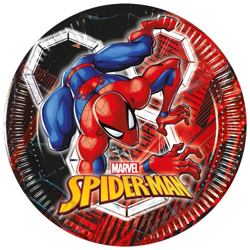 Procos Spiderman World Of Webs Paper Plates 8 Pack