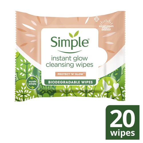 Simple Face Wipes Bio Instant Protect & Glow