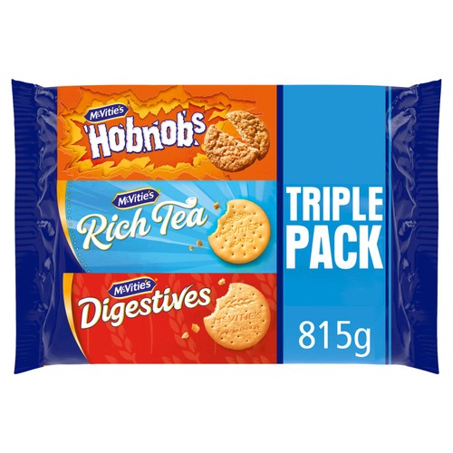 McVities Triple Pack Rich Tea Digestive Hobnobs Biscuits