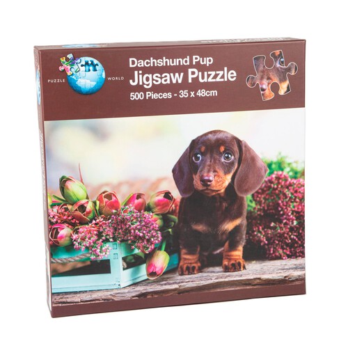 Rms 500 Pieces Adult Puzzles Dachshund Pup