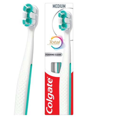 Colgate Total Foaming Clean Medium Manual Toothbrush