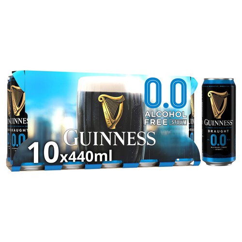 Guinness Draught Alcohol Free Stout Beer 0.0% vol Cans