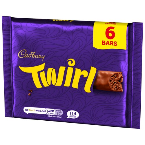 Cadbury Twirl Milk Chocolate 6 x 21.5 g Multipack
