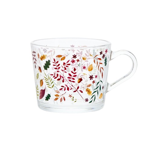 Home Style Harvest Heritage Autumn Leaves Glass Mug