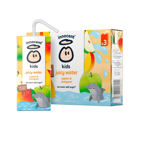 Innocent Kids Juicy Water Apples & Mangoes 3 x 200ml
