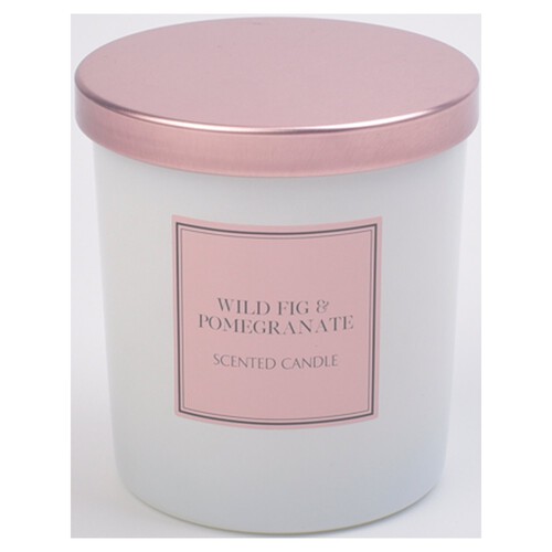 Nutmeg Home 1 Wick Waxfill Wild Fig & Pomegranate White Glass