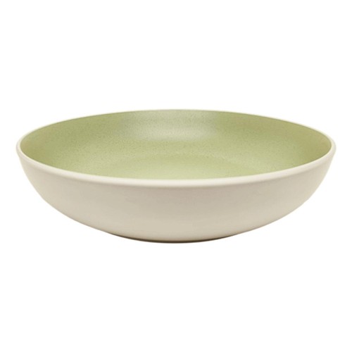 Nutmeg Home Green Two Tone Stoneware Pasta Bowl