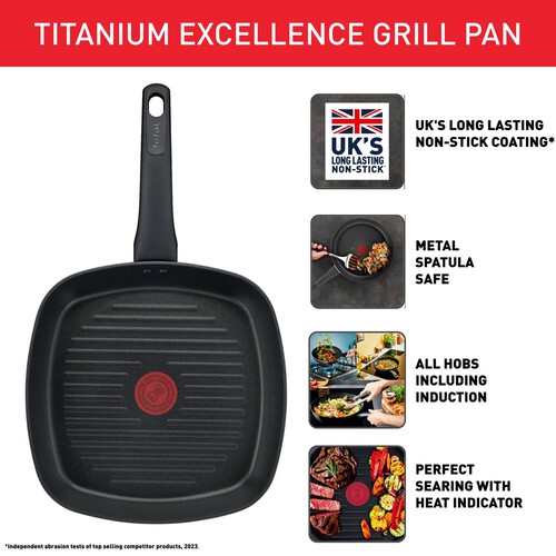 Tefal Titanium Excellence Square Grill Pan