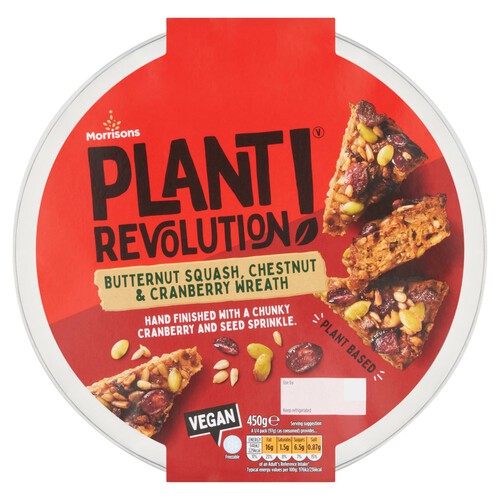 Morrisons Plant Revolution Butternut Squash, Chestnut & Cranberry Wreath