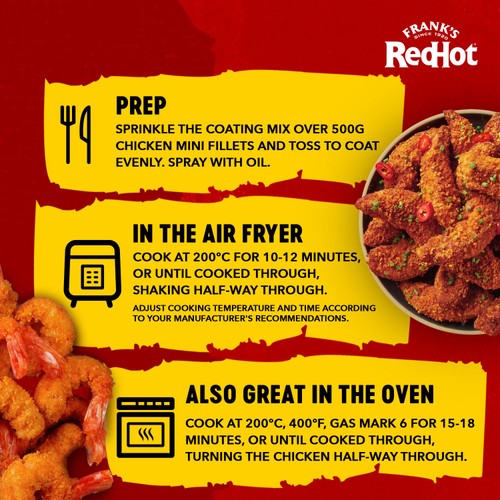 Frank's RedHot Crunch Cayenne Chilli Coating Seasoning Mix 70g