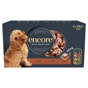 Encore Natural Wet Dog Food Multipack Pate Meat Selection Trays