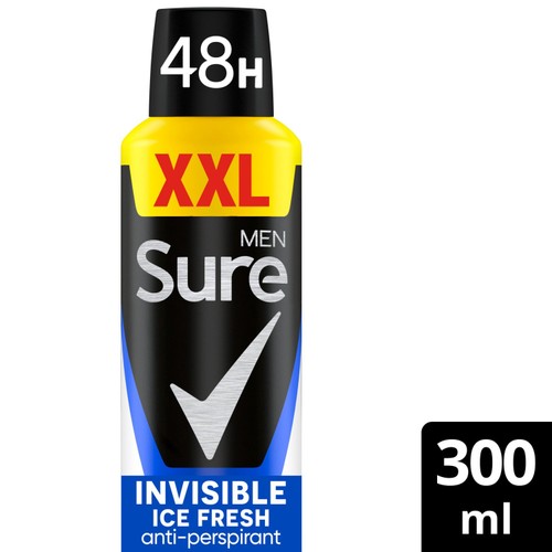 Sure Men Anti-Perspirant Aerosol Invisible Ice Fresh XXL 300ml