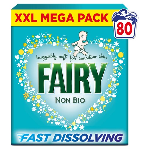 Fairy Non-Bio For Sensitive Skin Laundry Powder 80 Washes 4kg