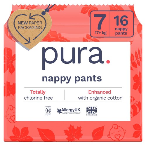 Pura Soft Comfort Nappy Pants Size 7 (16 pack)