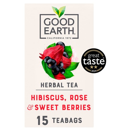 Good Earth Herbal Tea Hibiscus, Rose & Sweet Berries 15 TeaBags