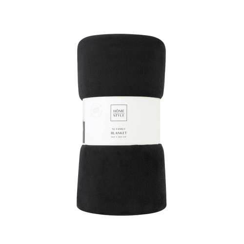 Home Style Xl Blanket Black 240X260Cm