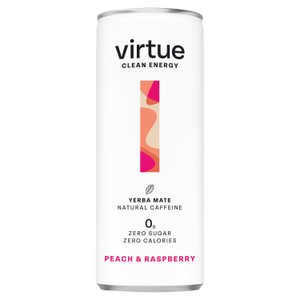 Virtue Yerba Mate Peach & Raspberry Clean Energy 
