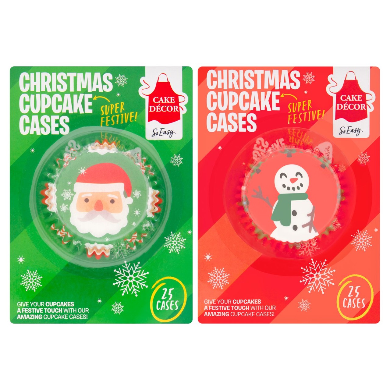 Cake Decor 25 Christmas Cupcake Cases - Morrisons Online Groceries & Offers
