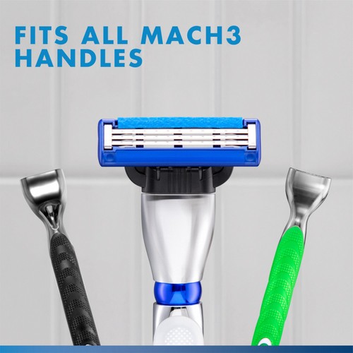 Gillette Mach 3 Turbo Razors For Men 4 Refill Razor Blades