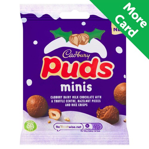 Cadbury Dairy Milk Chocolate Xmas Mini Puds Bag 