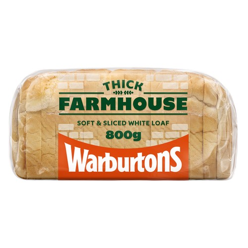 Warburtons Farmhouse Soft White Thick 800g