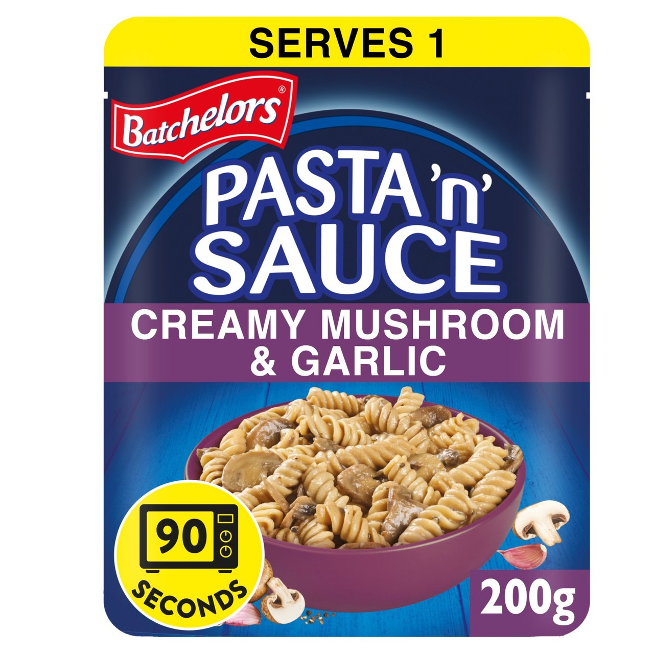 Batchelors Pasta'N'sauce Microwave Pouch Mushroom And Garlic 200g