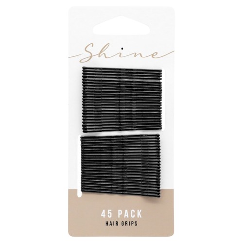 Shine hair grips black