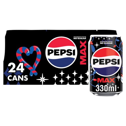 Pepsi Max No Sugar Cola Cans 24 x 330ml