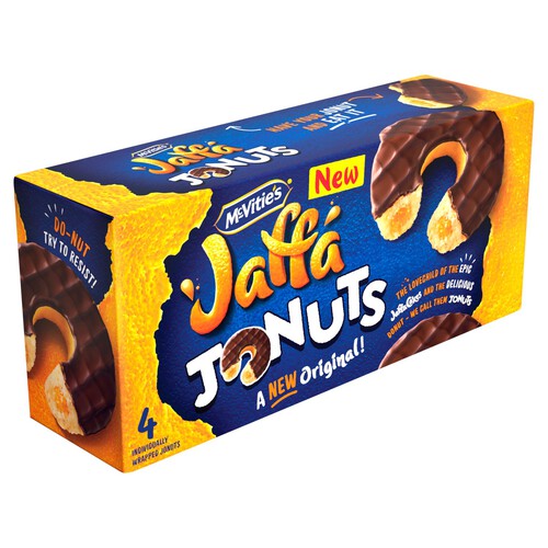 McVitie's Jaffa Cakes Original Jaffa Jonuts Biscuits 4 Pack Multipack 