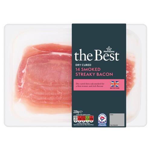 Morrisons The Best Dry Cured Smoked Streaky Bacon