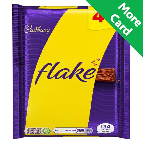 Cadbury Flake Chocolate Bar 4 Pack Multipack 