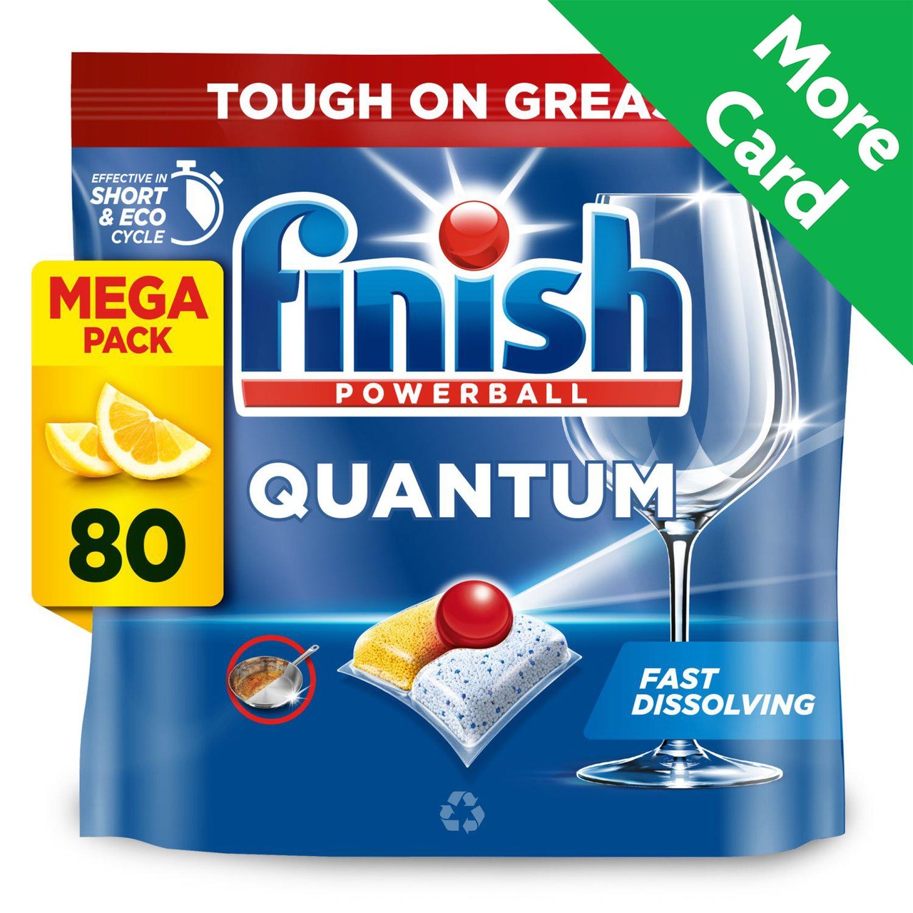 Finish Quantum All In One Dishwasher Tablets Lemon 80 Pack