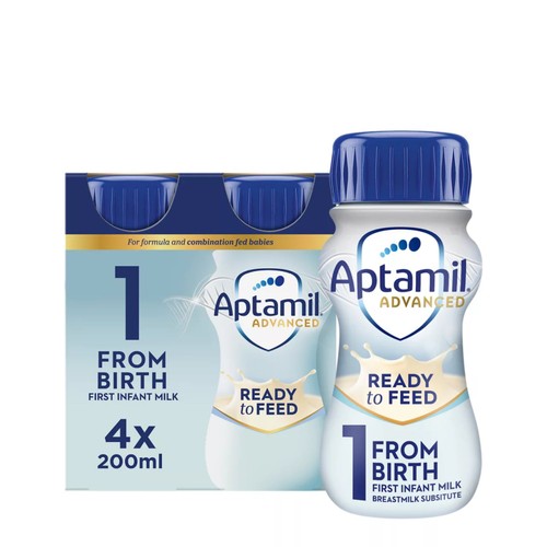 Aptamil Advanced 1 First Infant Milk From Birth 4 x 200ml