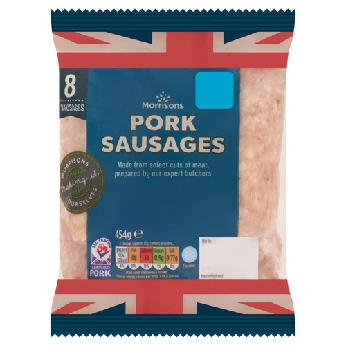 Morrisons  Butcher's Style 8 Pork Sausages 454g