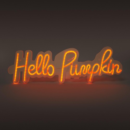 Morrisons Halloween Hello Pumpkin Neon Sign