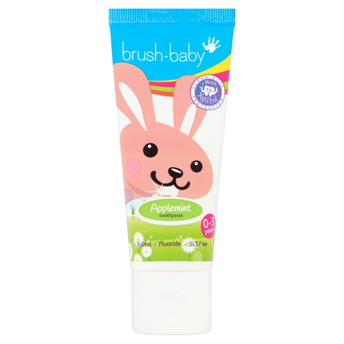 Brush-Baby Applemint Teething Toothpaste 0-3 Years 