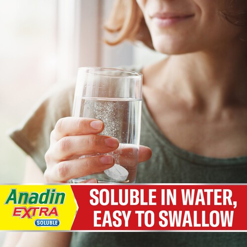 Anadin Extra Soluble Pain Relief Asprin Paracetamol Tablets