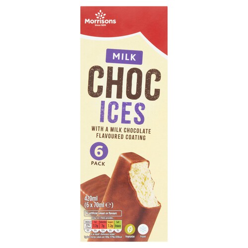 Morrisons 6 Milk Choc Ices Ice Cream