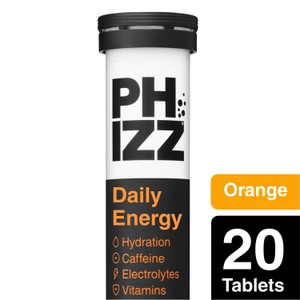 Phizz Daily Energy Orange Hydration, Caffeine, Electrolytes & Vitamins Effervescent Tablets x20