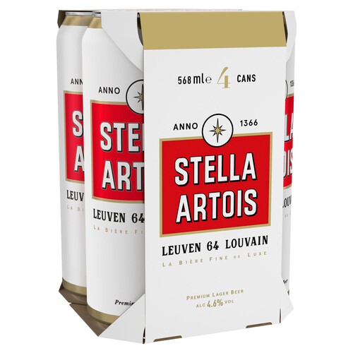 Stella Artois Premium Lager Beer Cans