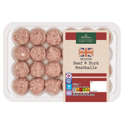 Morrisons British Beef & Pork Meatballs 624g