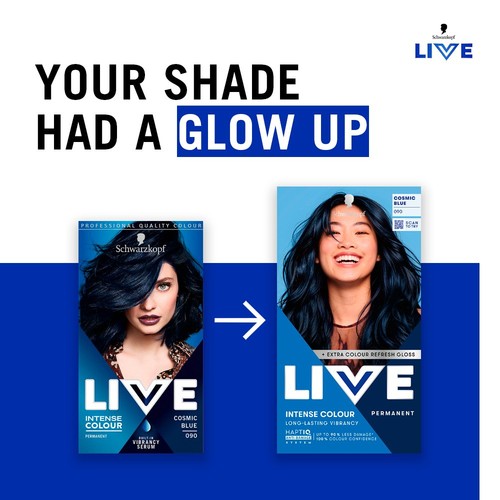 LIVE Intense Colour Permanent Hair Dye 090 Cosmic Blue