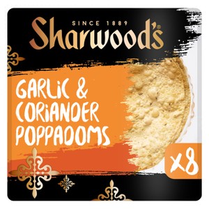 Sharwood's Garlic & Coriander Poppadoms 8 Pack